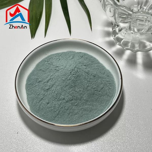 Green silicon carbide powder